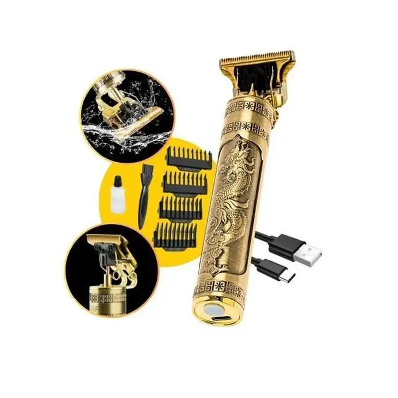 V2 Shop Profesionalni trimer za kosu i bradu, USB, Zlatne boje