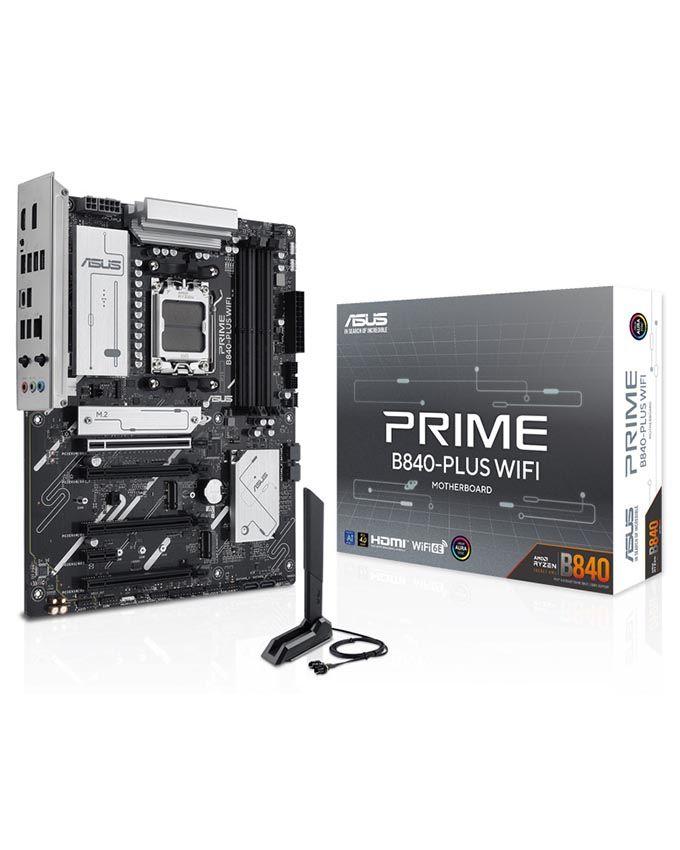 Asus Matična ploča, PRIME B840-PLUS WIFI, AMD Ryzen 9000, 8000 & 7000 Series, BIOS, AMD B840, ATX
