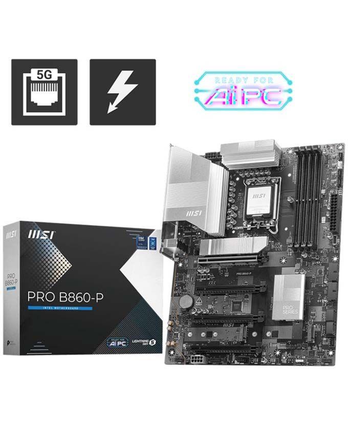 MSI Matična ploča PRO B860-P WIFI, Intel Core Ultra, UEFI BIOS, Intel B860, ATX