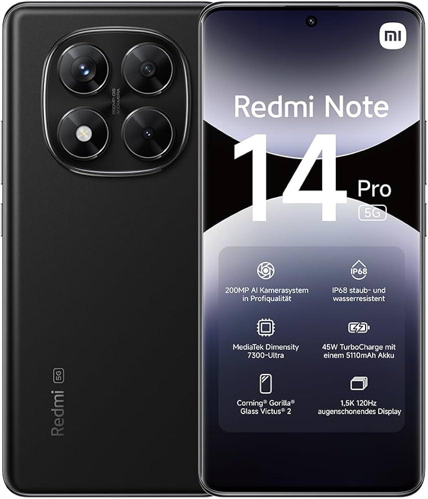 Xiaomi Refabrikovani mobilni telefon Redmi Note 14 5G, 6.67", 108 MP, 20 MP, 6/128GB, Grade-C, Midnight Black