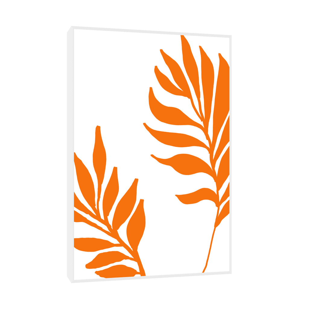 Canvas Slika na platnu Narandžasto lišće, 60x90cm, Sa ramom, Beli