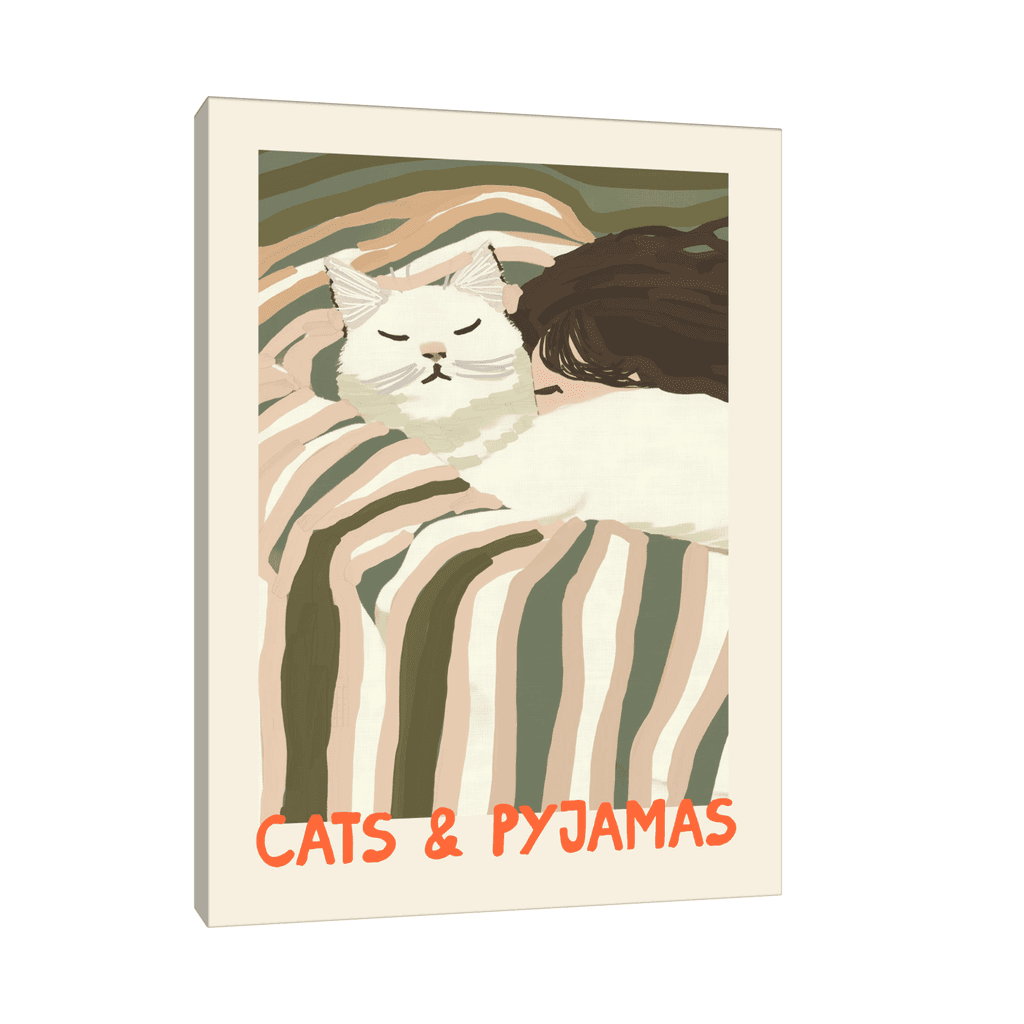 Canvas Slika na platnu Cats and pyjamas, Bez rama, 75x100cm