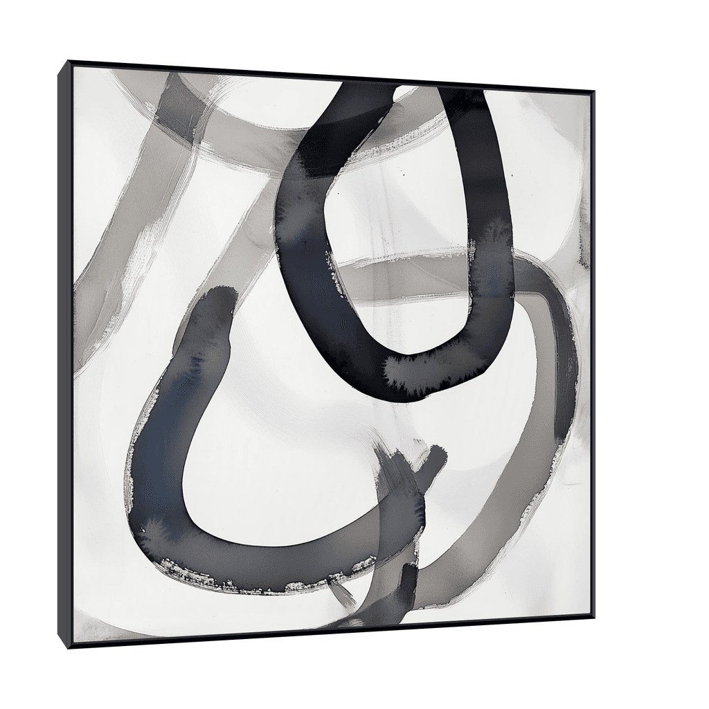 Canvas Slika na platnu Mreža, 100x100cm, Sa ramom, Crni