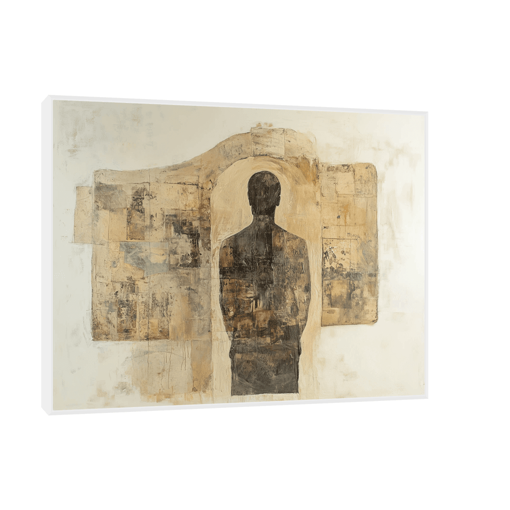 Canvas Slika na platnu Ispred porte, 80x60cm, Sa ramom, Beli