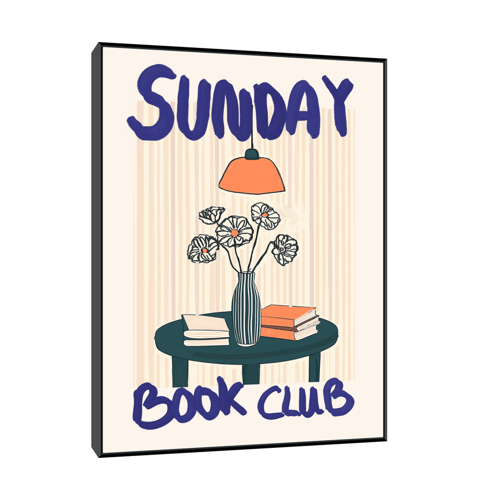 Canvas Slika na platnu Vaza i knjige, 30x40cm, Sa ramom, Crni