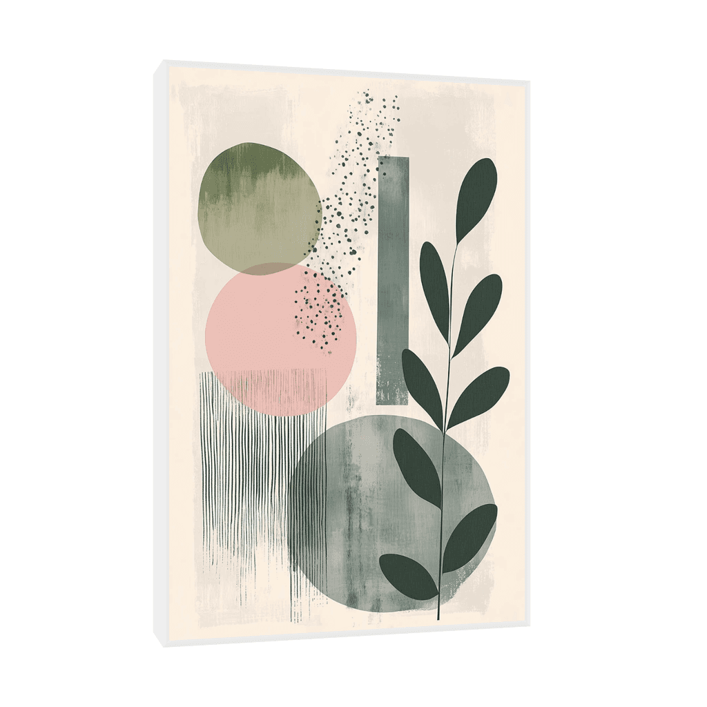 Canvas Slika na platnu Pastelna kompozicija, 50x75cm, Sa ramom, Beli