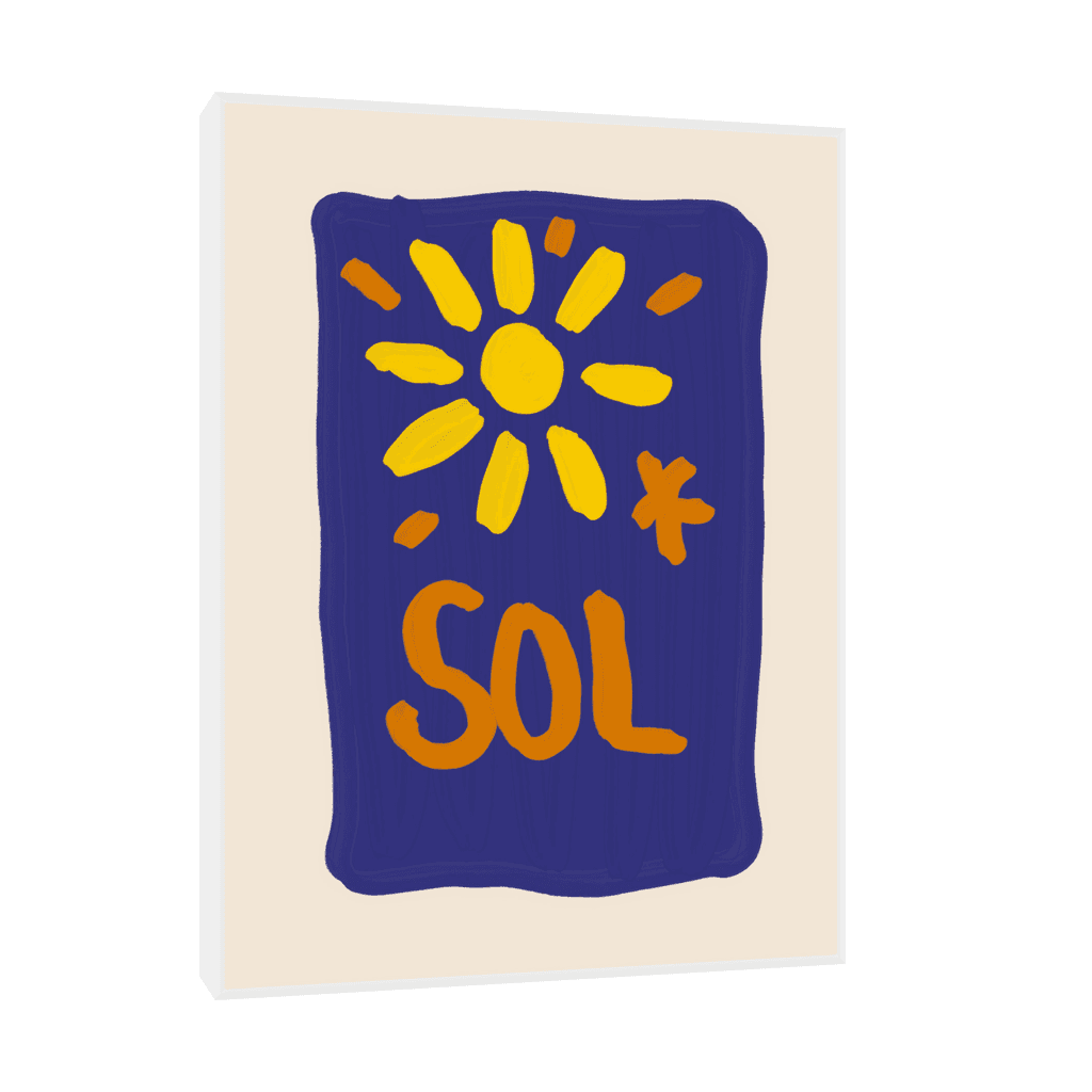 Canvas Slika na platnu Le Soleil, 30x40cm, Sa ramom, Beli