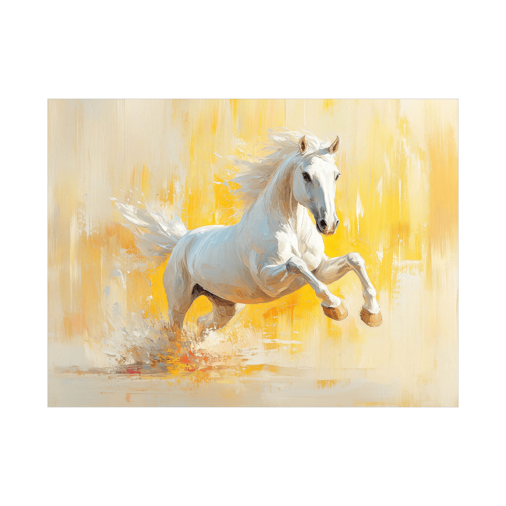 Canvas Slika na platnu Beli konj, 80x60cm