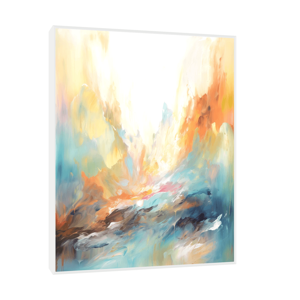 Canvas Slika na platnu Nežni kontrast, 120x150cm, Sa ramom, Beli