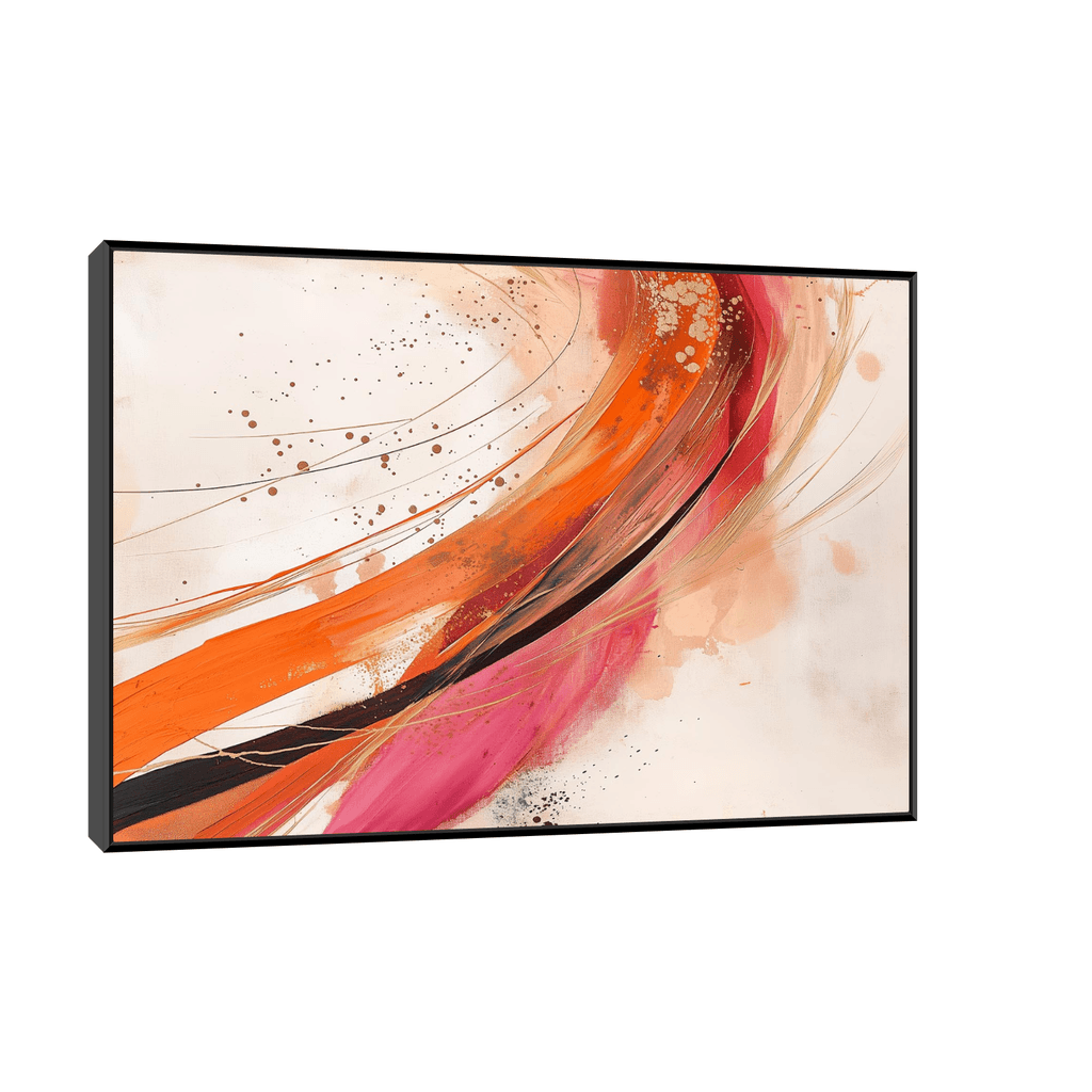 Canvas Slika na platnu Ritam, 45x30cm, Sa ramom, Crni