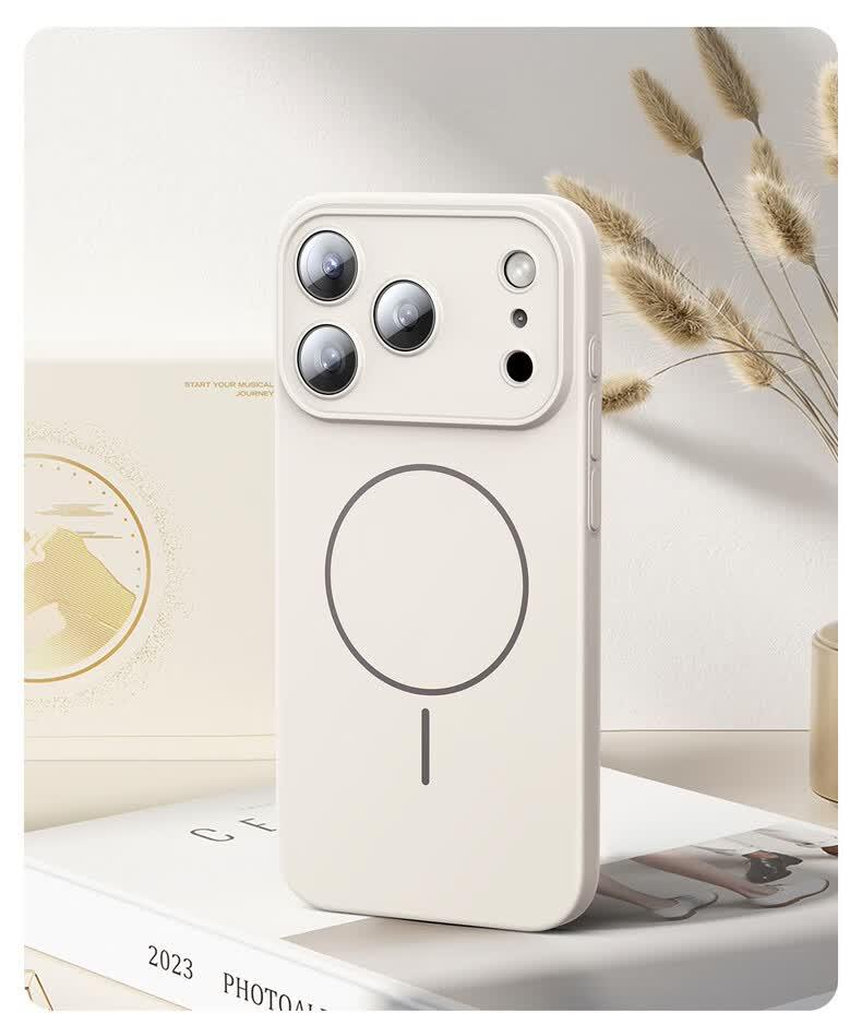 Mofei Maska za mobilni telefon iPhone 17, Srebrno-bela