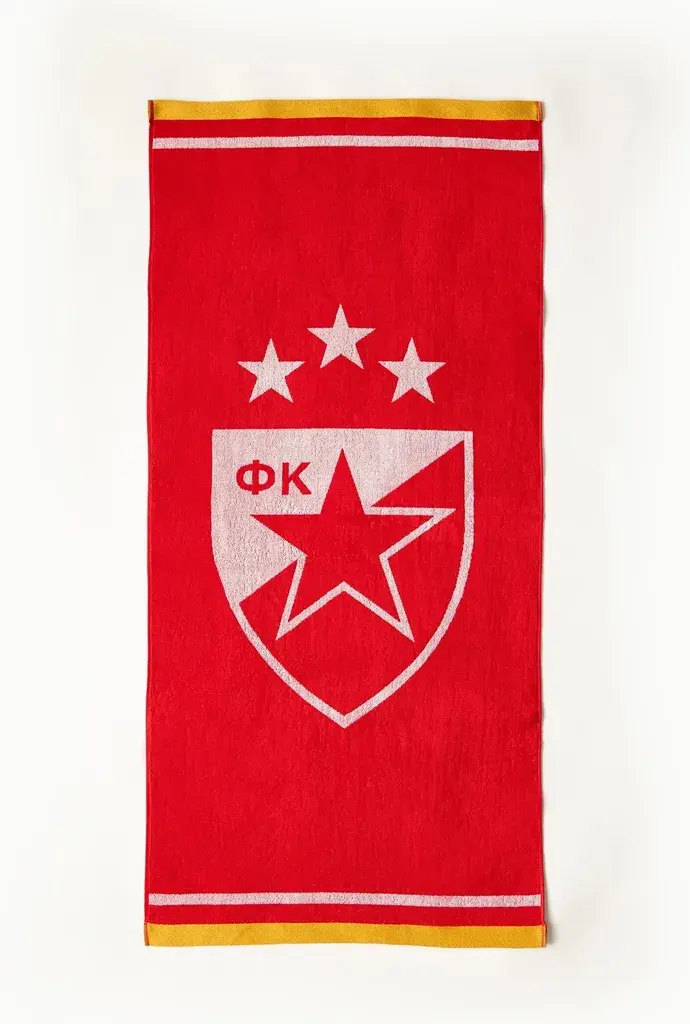 Stefan Peškir za plažu Crvena Zvezda, 70x160 cm, Crveni