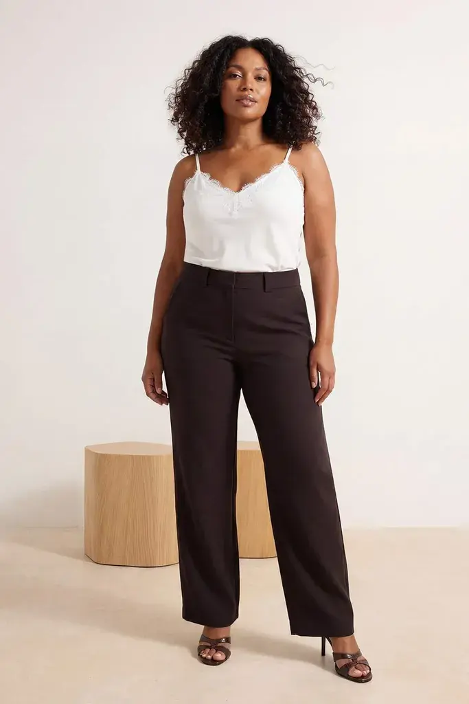 Trendyol Curve Ženske pantalone TBBSS26AR00017, Braon