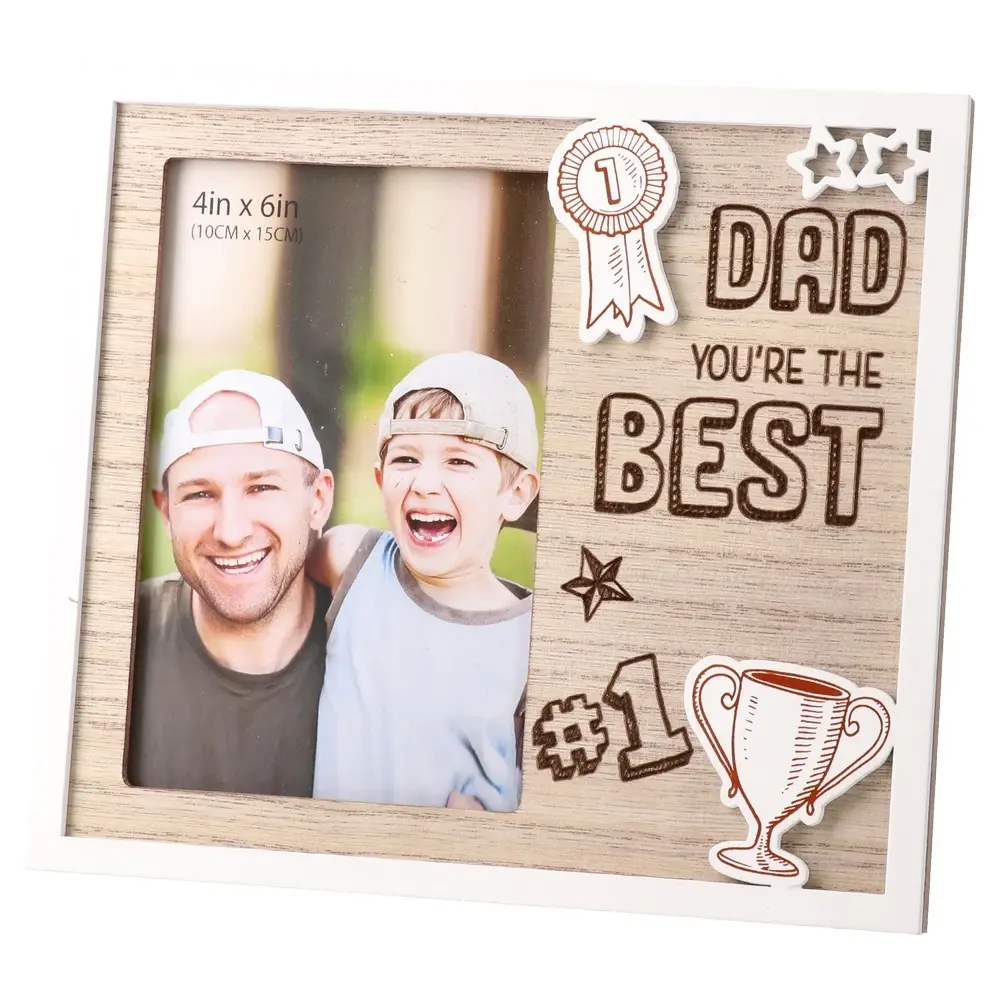 Takk Ram za fotografije Woody Dad you are the best, 10x15cm, Beli
