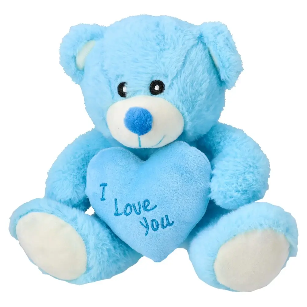 Plišana igračka meda, I love you, 20 cm, Plava
