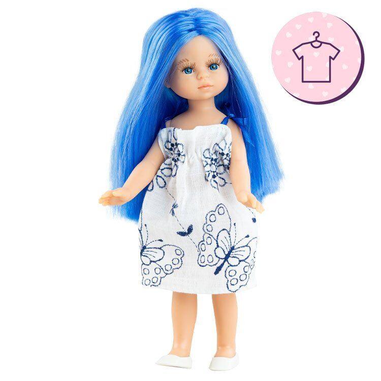 Paola Reina Odeća za lutku Valeriju, 21 cm, Plavo-bela