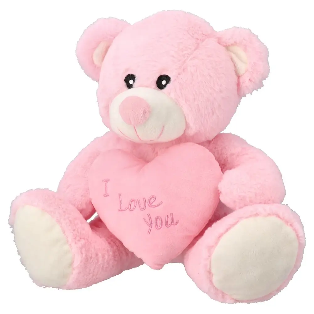 Plišana igračka meda, I love you, 28 cm, Roze