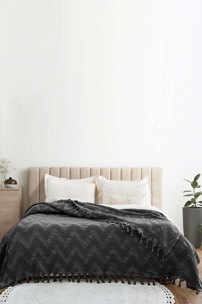 L'essentiel Maison Double Prekrivač Naomi, 200 x 230 cm, Antracit