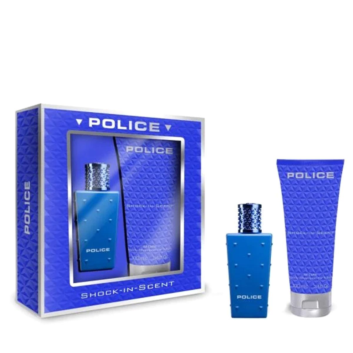 Police Set za muškarce Toaletna voda Shock-in-Scent, EDT, 30 ml + Gel za tuširanje, 100 ml