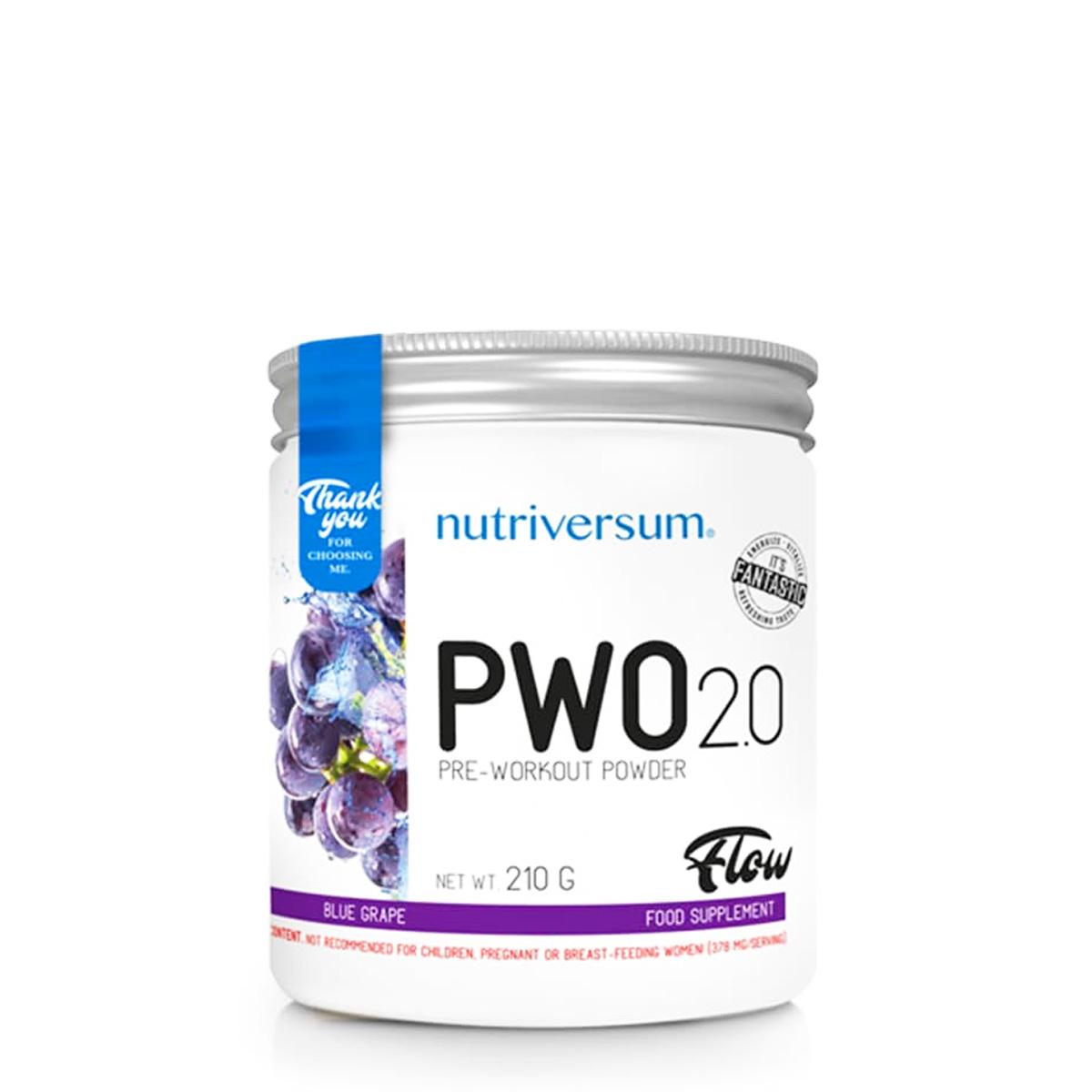 Nutriversum PWO 2.0 Pre-workout napitak crno grožđe, 210g