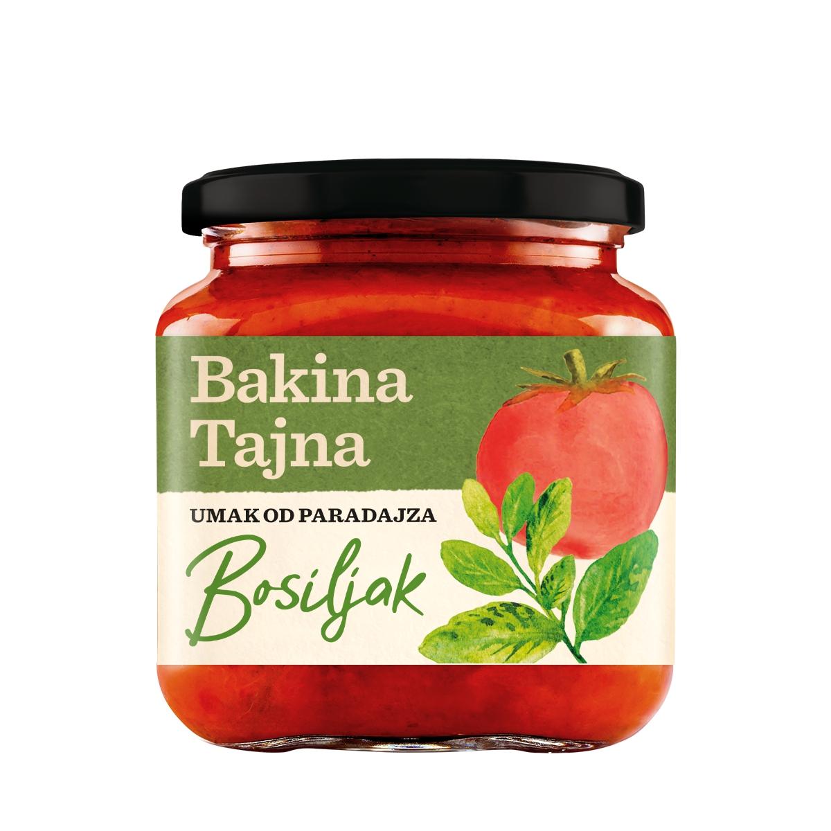 Bakina tajna Paradajz sos sa bosiljkom, 300g