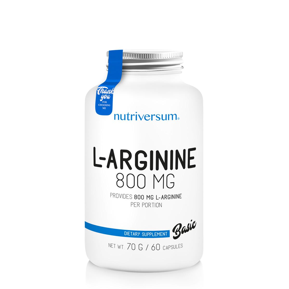Nutriversum L-Arginine, 800mg, 60 kapsula