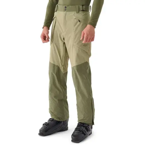 4F Muške ski pantalone FNK M695, Maslinaste