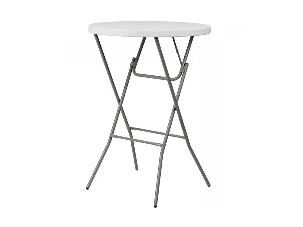 Sklopivi sto 800x1100 mm, Okrugli, Beli