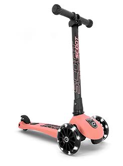 SCOOT & RIDE Trotinet za devojčice Highwaykick 3 Peach LED, Koralni