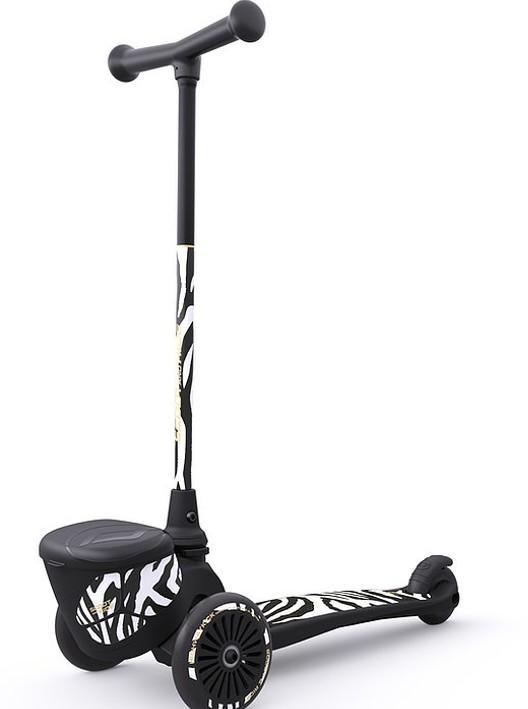 SCOOT & RIDE Trotinet za devojčice Highwaykick 2 Lifestyle Zebra, Crno - beli