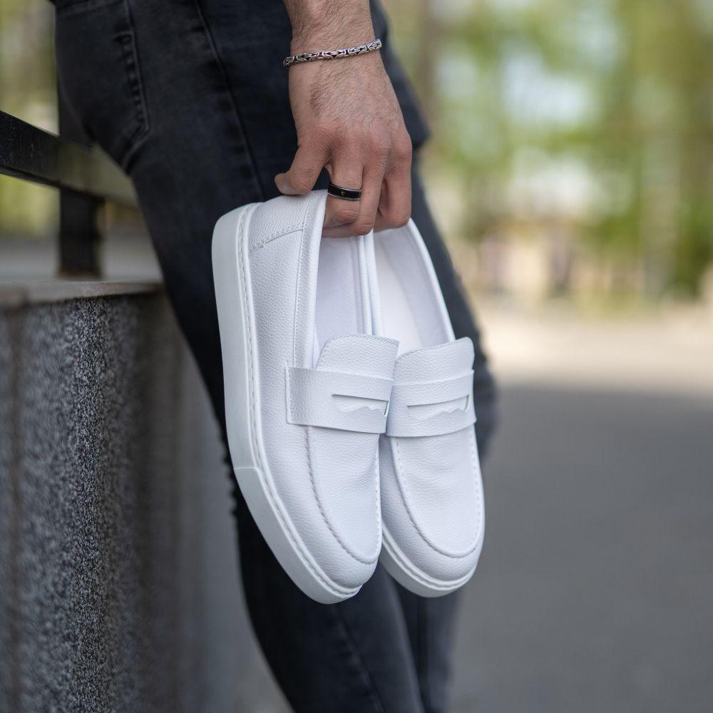 RM Fashion Muške mokasine RM700, Bele