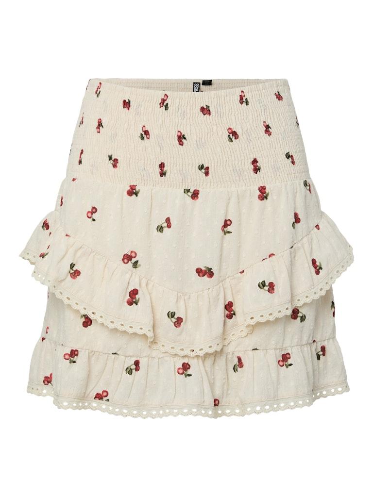 Pieces Ženska suknja Thea, Mini, Krem