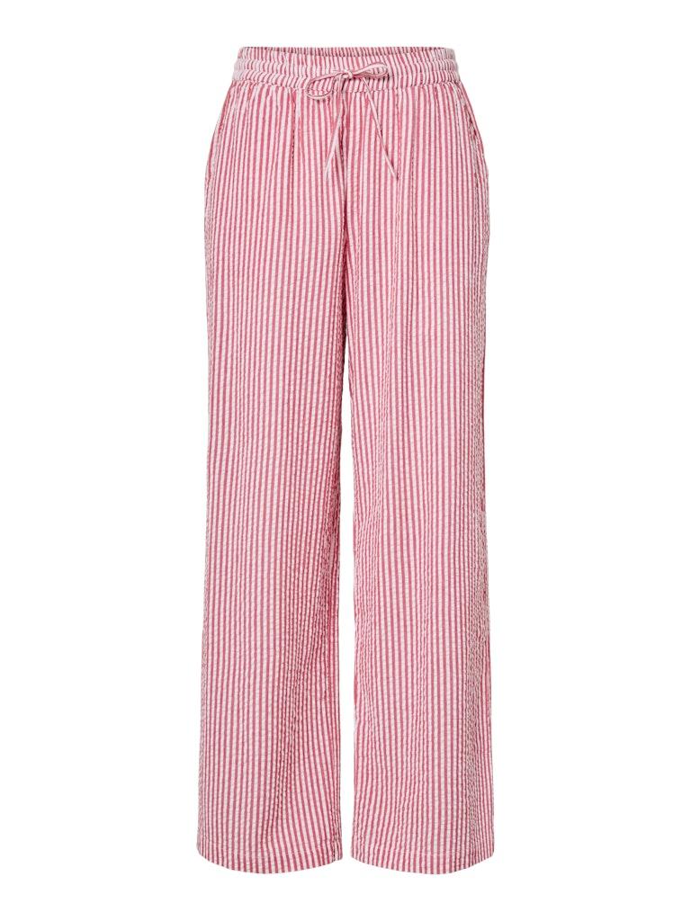 Pieces Ženske pantalone Sally, Ravan kroj, Crvene