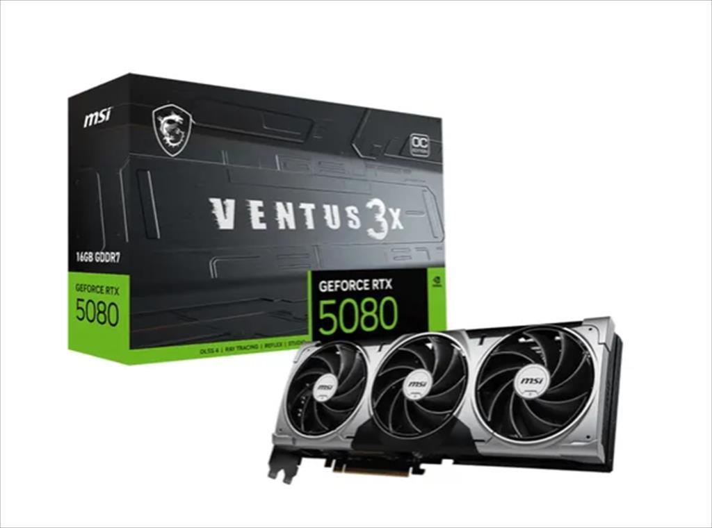MSI Grafička kartica RTX 5080 Ventus 3X OC 16GB GDDR7 HDMI 3xDP V531-095R