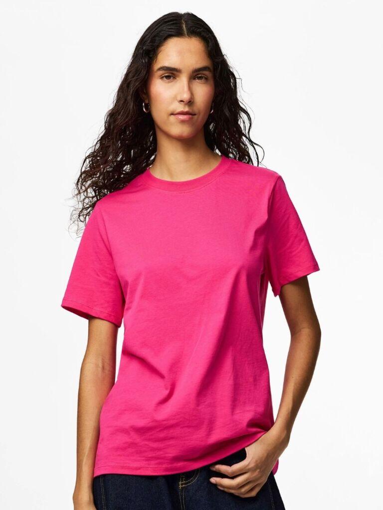 Pieces Ženska majica Ria, Kratki rukav, Roze