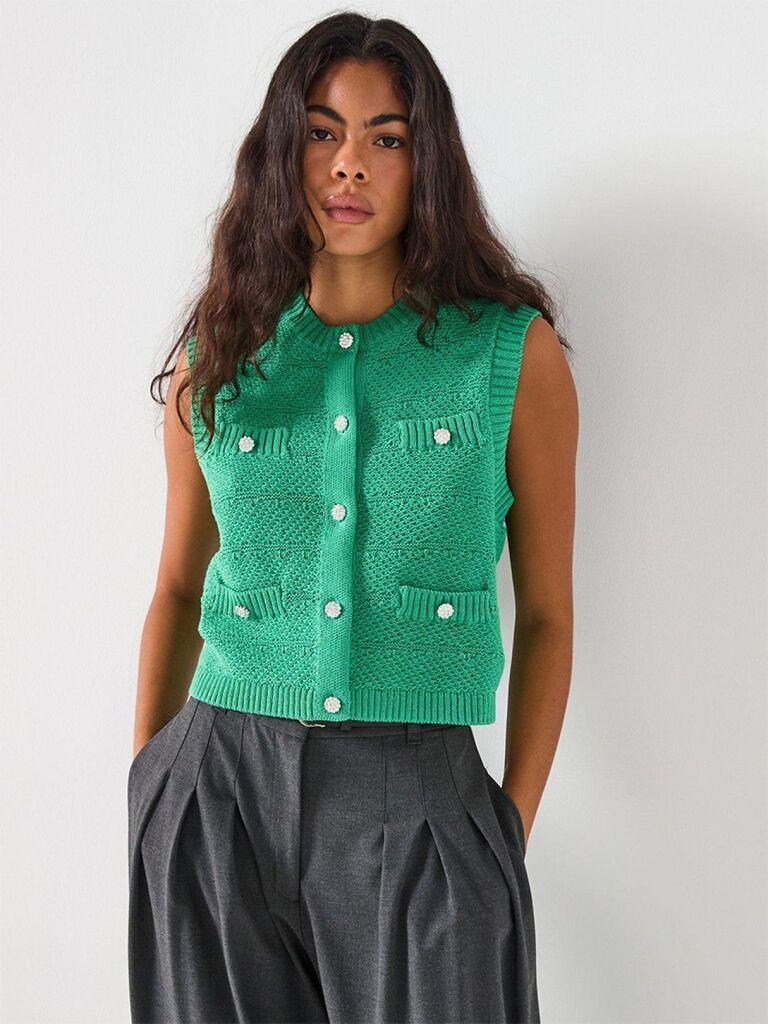 Pieces Ženski prsluk Jena, Kratki, Zeleni