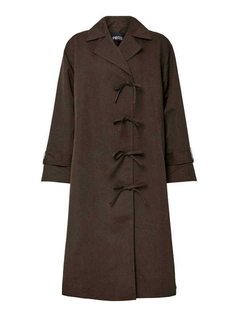 Pieces Ženski mantil Agnes, Dugi, Braon