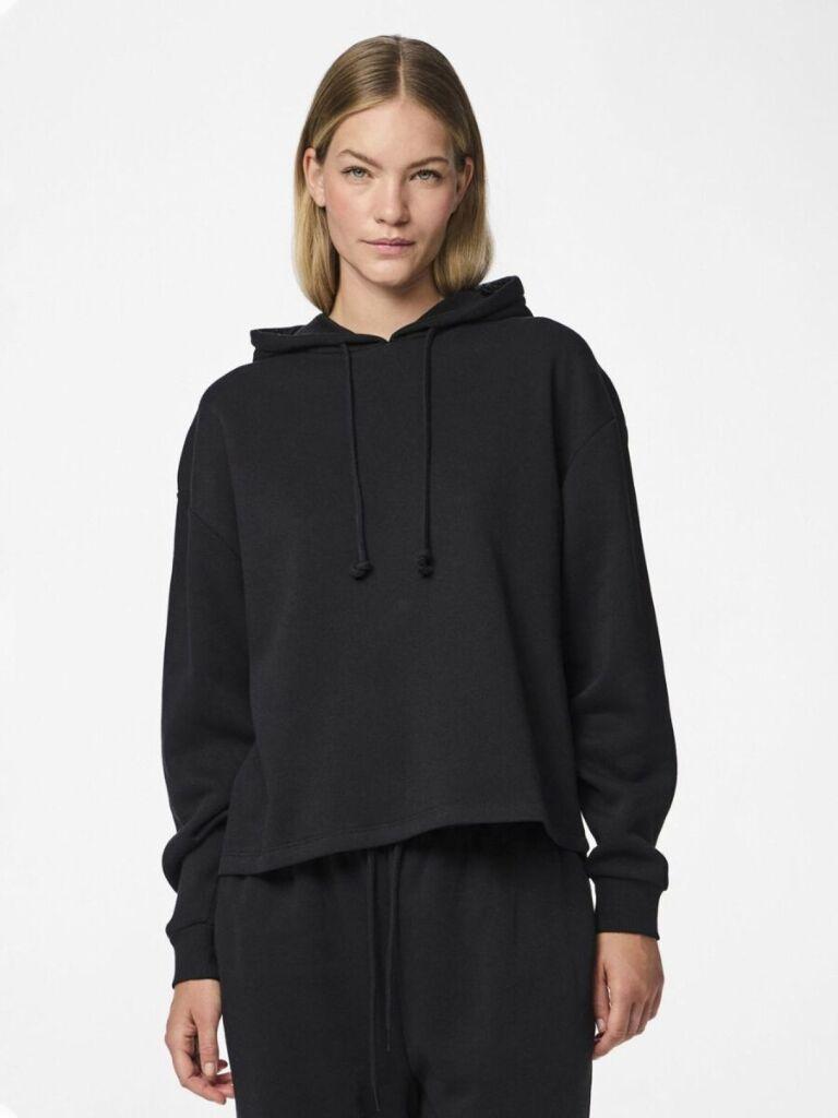 Pieces Ženska duks Chilli, Sa kapuljačom, Crna