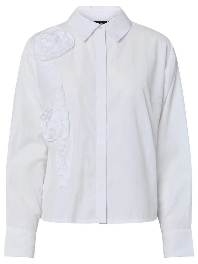 Pieces Ženska košulja Feline, Regular, Bela