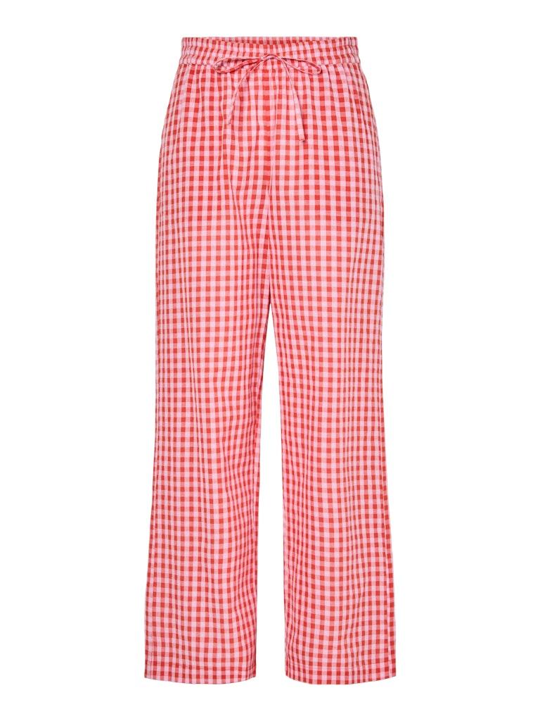 Pieces Ženske pantalone Liliane, Široke nogavice, Roze