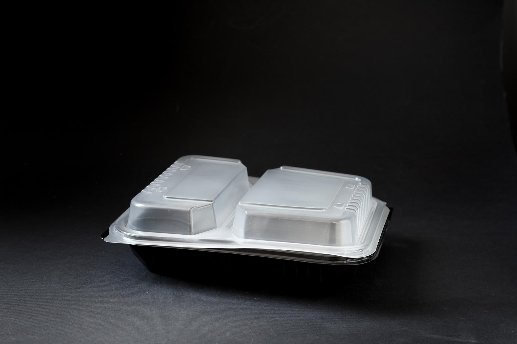 Plastišne posude za pakovanje hrane, MT 2, 100 komada, Crne