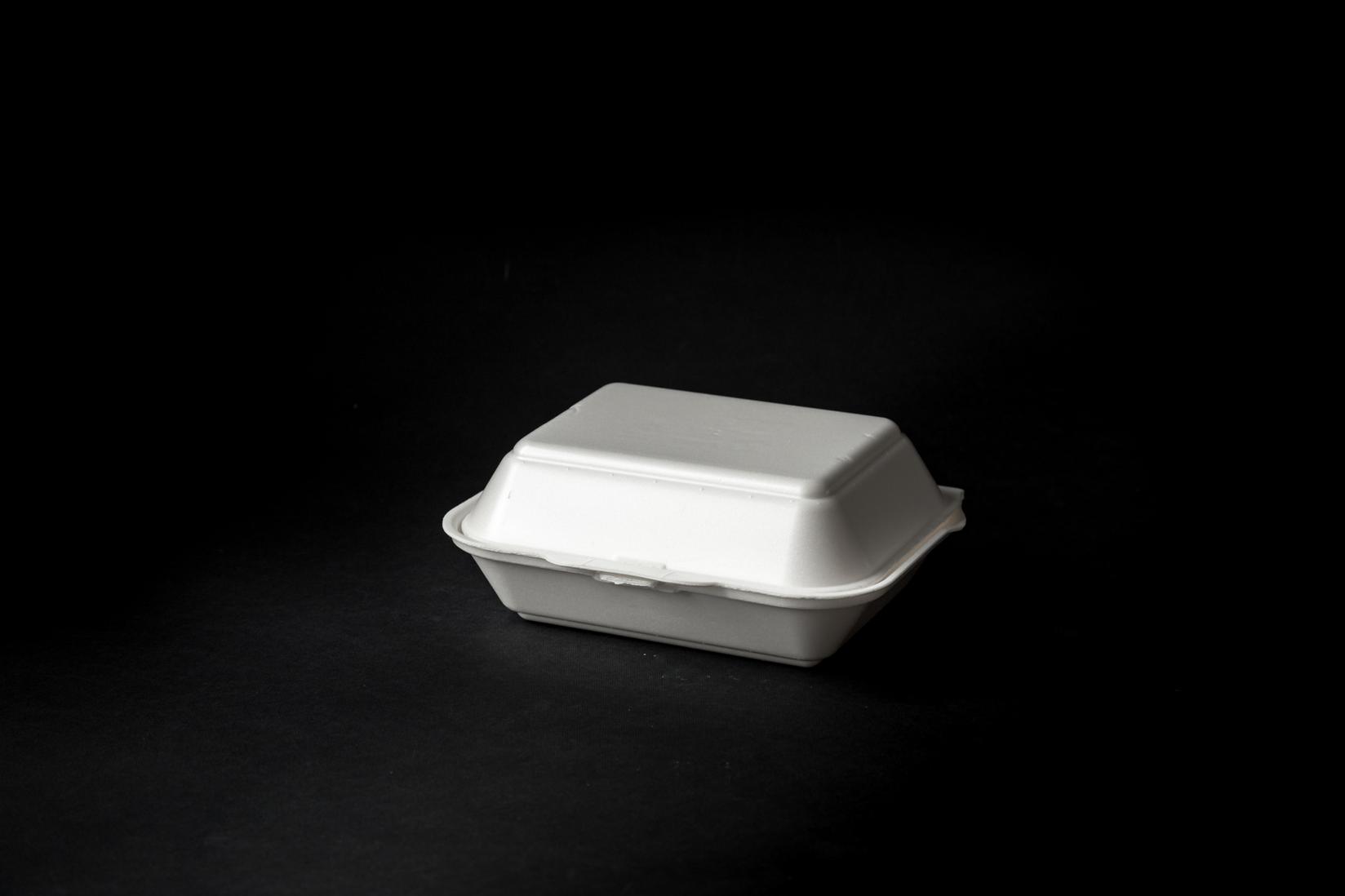 Stiropor ambalaže sa poklopcem za dostavu hrane, HB9, 125 komada