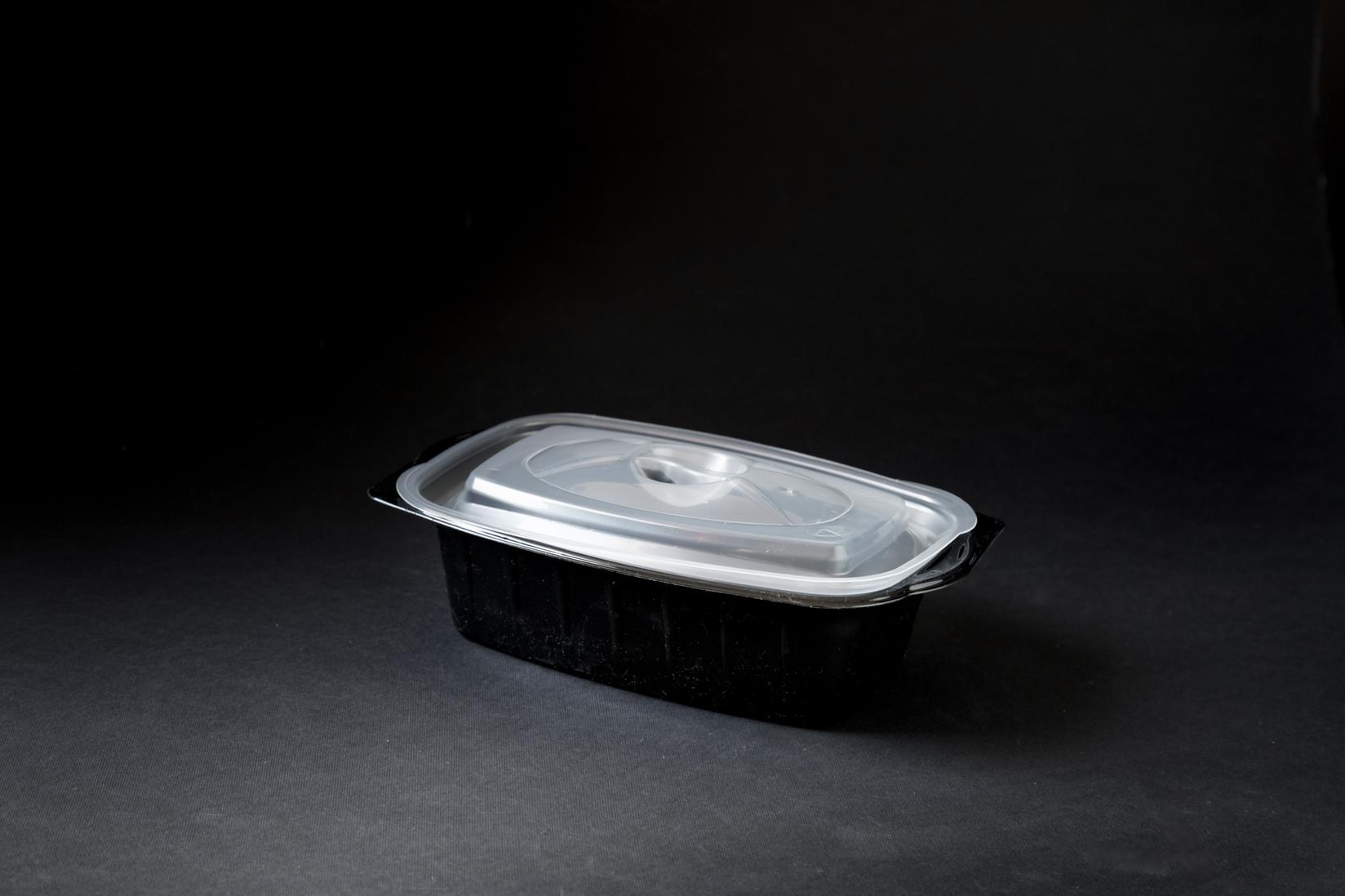 Ambalaže za topla jela sa poklopcem, Pravougaone, OSYK, 500 ml, 100 komada