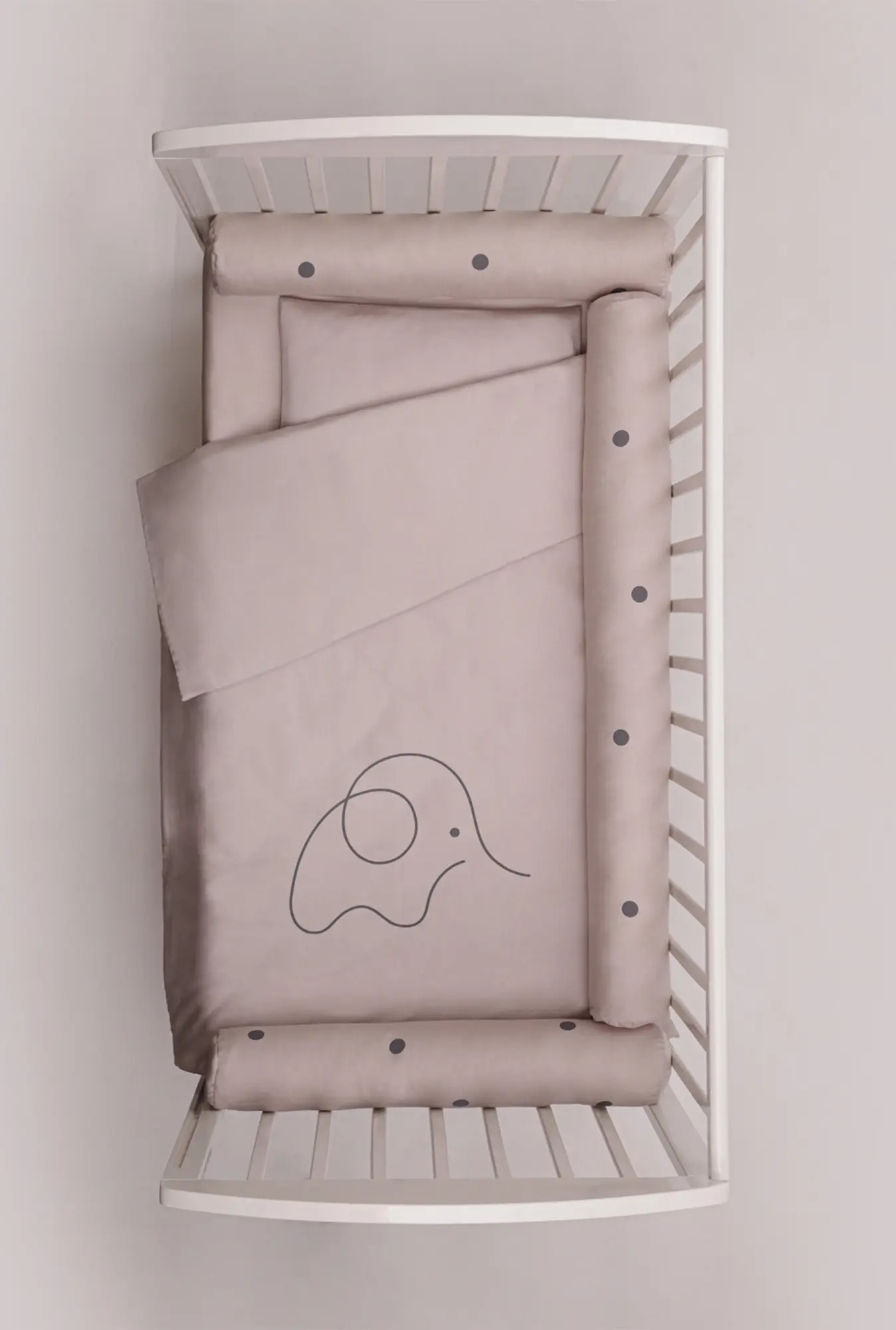 STEFAN Posteljina za bebe sa ogradicom, Pesak