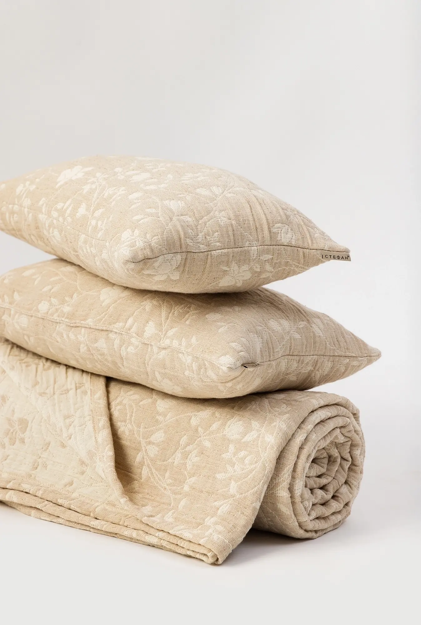 STEFAN Set prekrivač i dva jastučeta Terra, 220x240, Bež