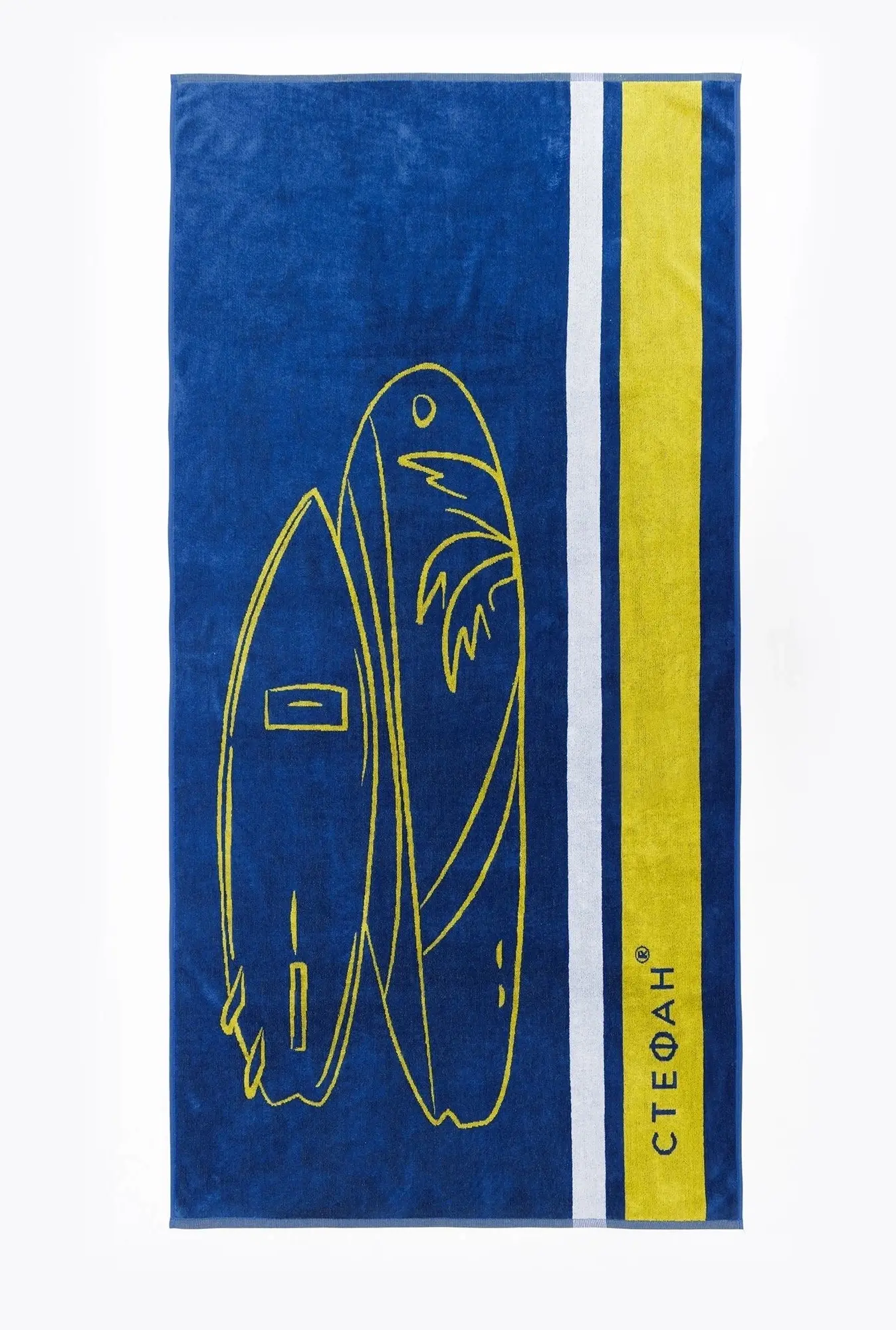 STEFAN Peškir za plažu Surf, 90x180, Teget-žuti