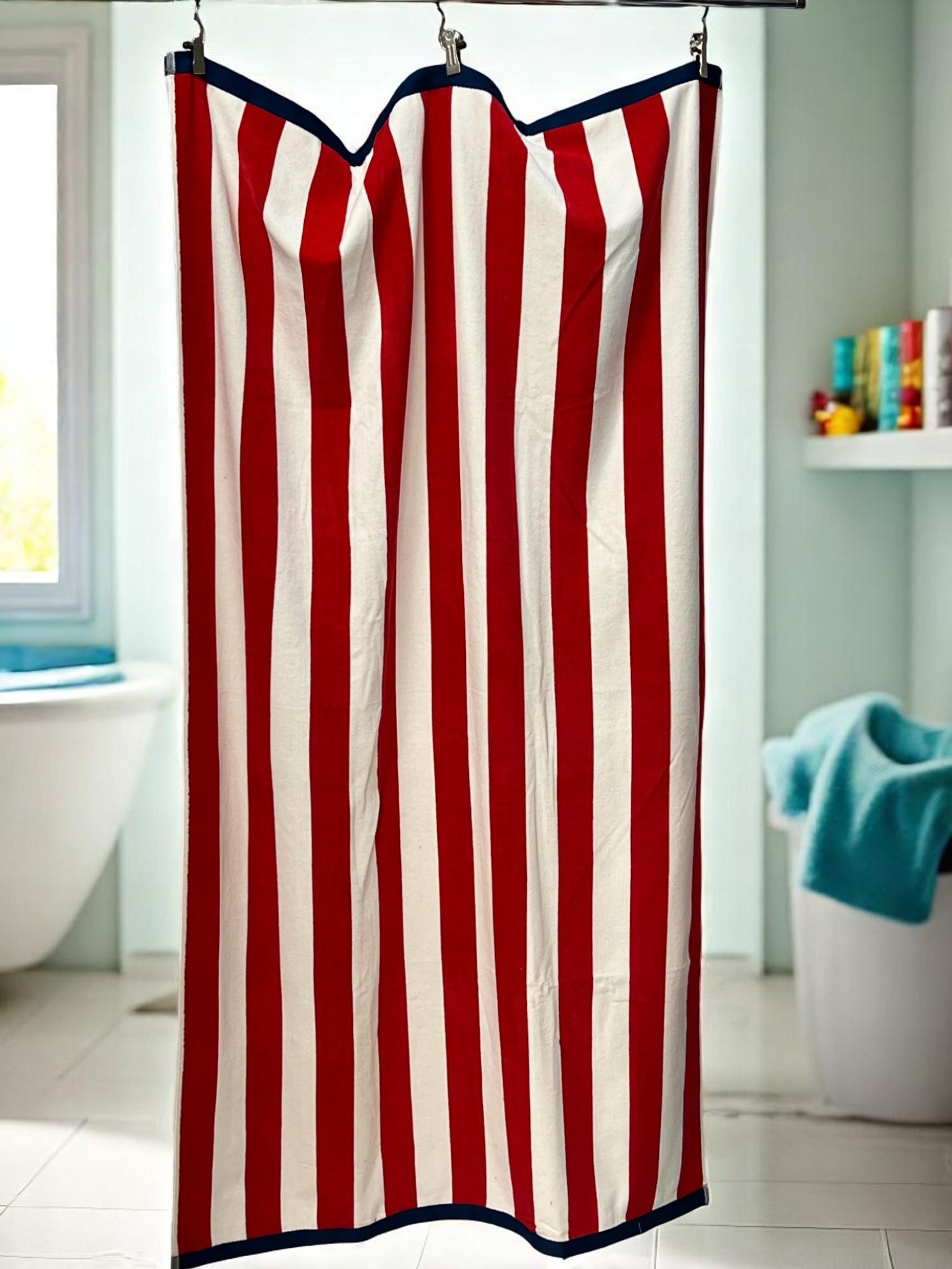 Viktorija Plažni peškir Red Stripes 174x102cm 100% pamuk