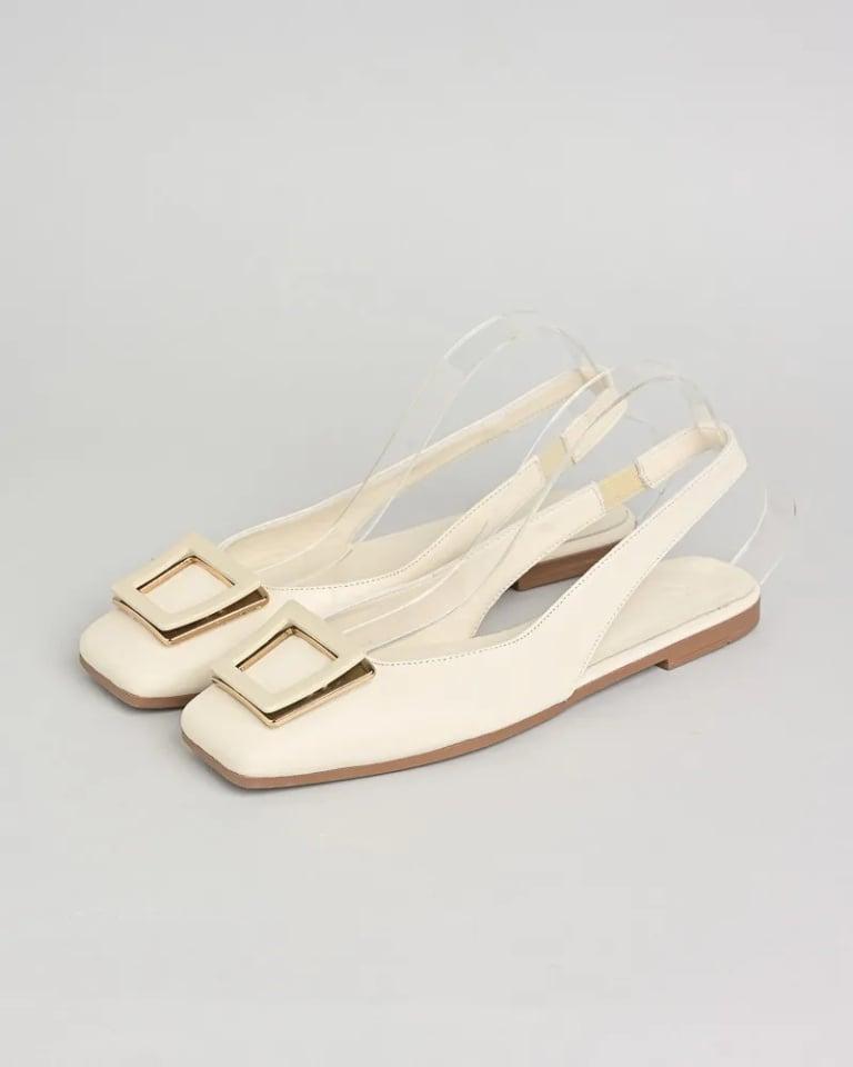 Invento Ženske kožne sandale 97612, Bež