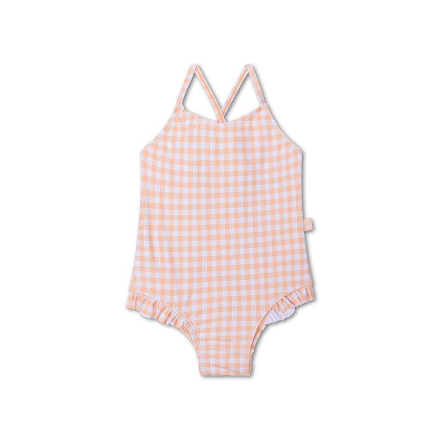 Swim Essentials Jednodelni kupaći kostim za devojčice, Narandžasto-beli
