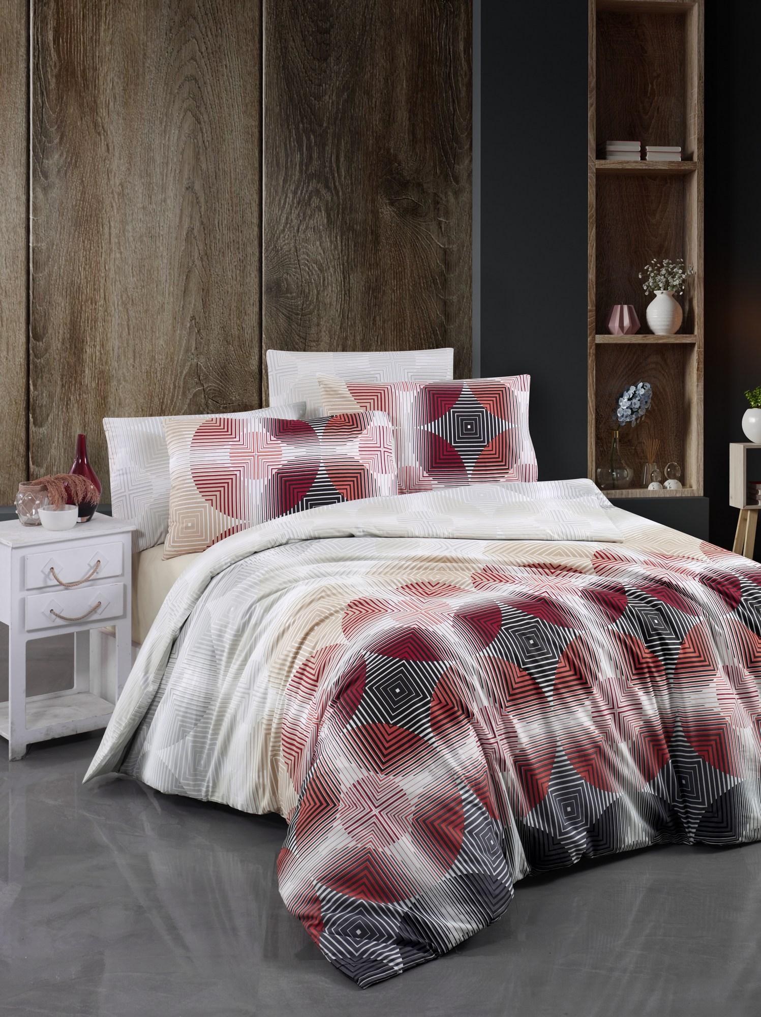 L'essentiel Maison Komplet posteljine Bisa, 160x220cm, Bordo